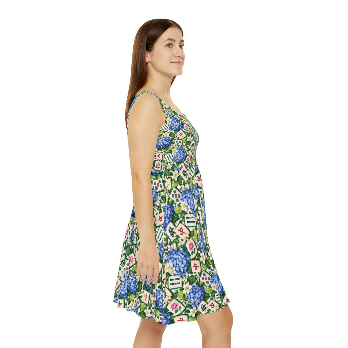 Mahjong & Hydrangeas Dress