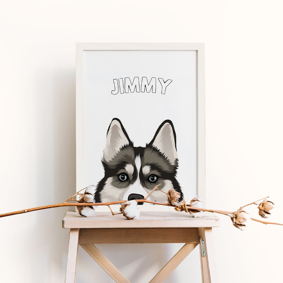 Custom Dog Peek Portraits - Upload your photo