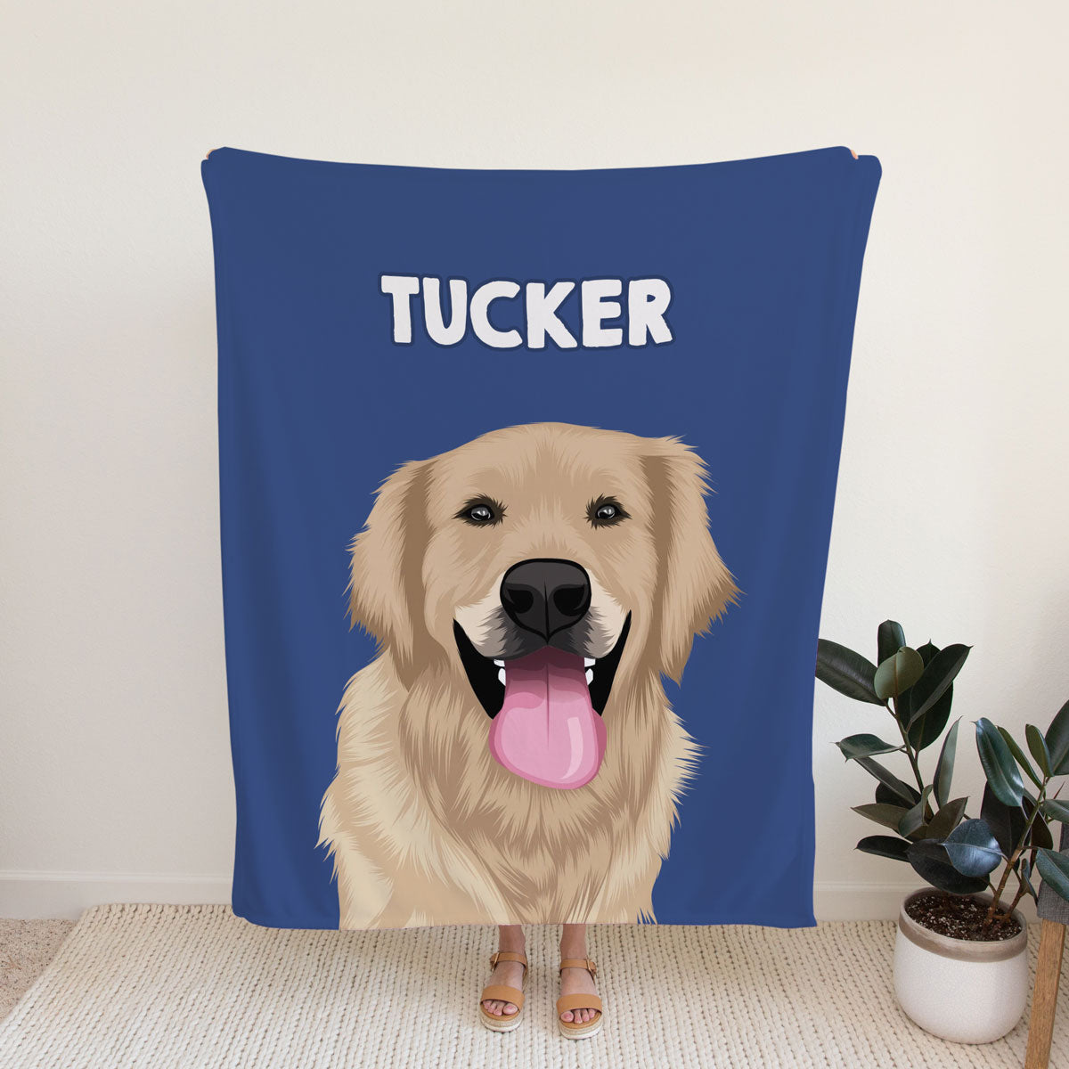 Custom Dog Portrait Blanket: Wrap Yourself in Pet Love!