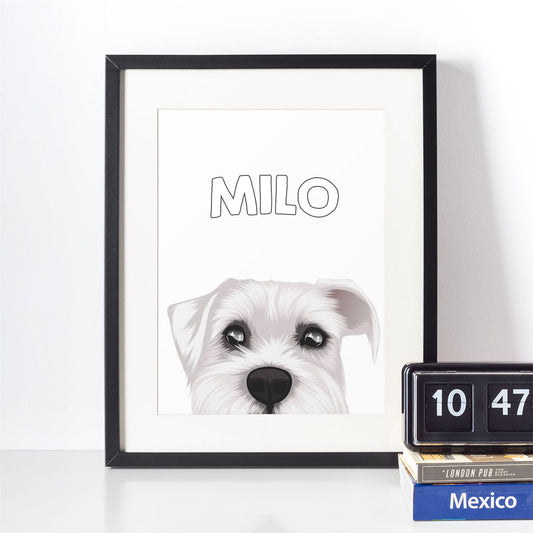 Custom Dog Peek Portraits - Upload your photo