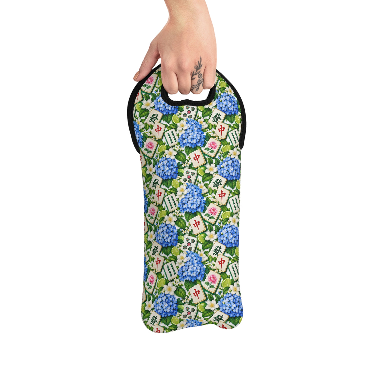 Mahjong Wine Tote β Insulated Bottle Carrier