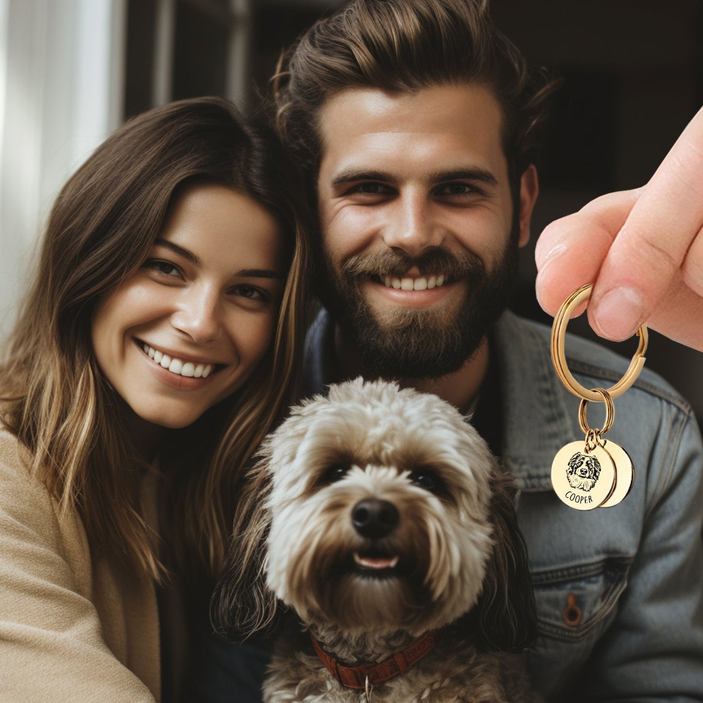 Custom Engraved Pet Keychain - Add Multiple Pets