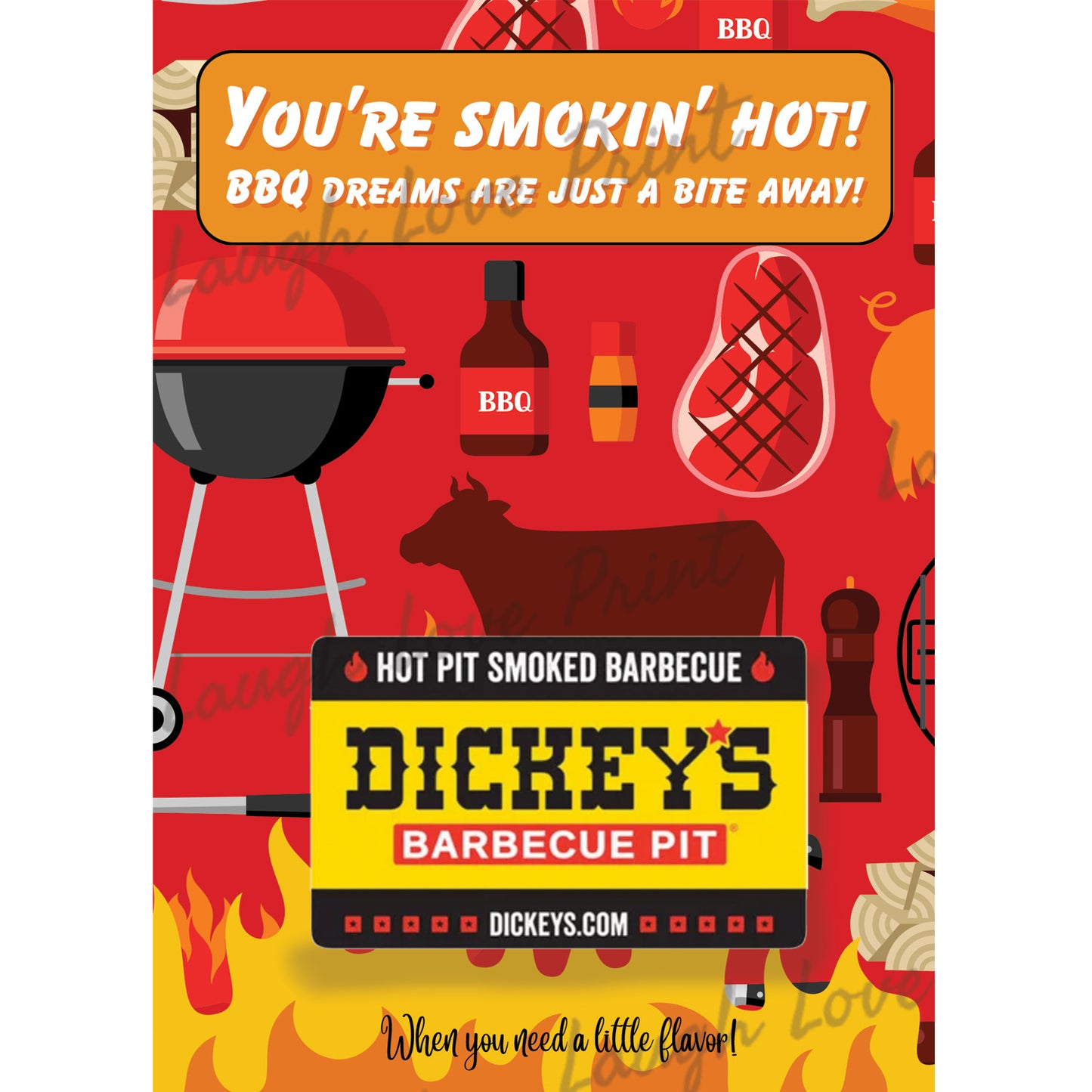 Gift Card Holder - BBQ Restaurant - Add to any of the other Gift Card Books - Printable Instant Download Gift