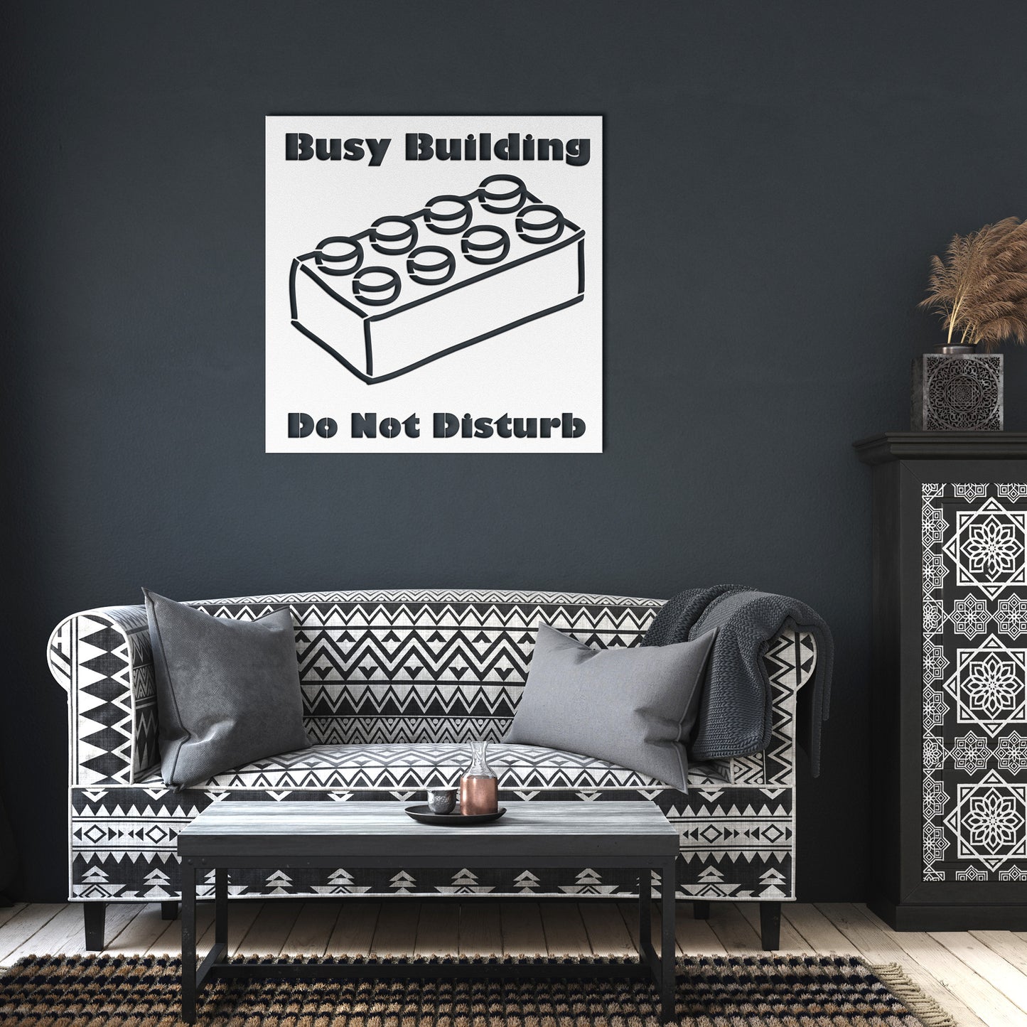 Busy Building Toy Room Metal Sign - Playroom Signage - Wall Decor