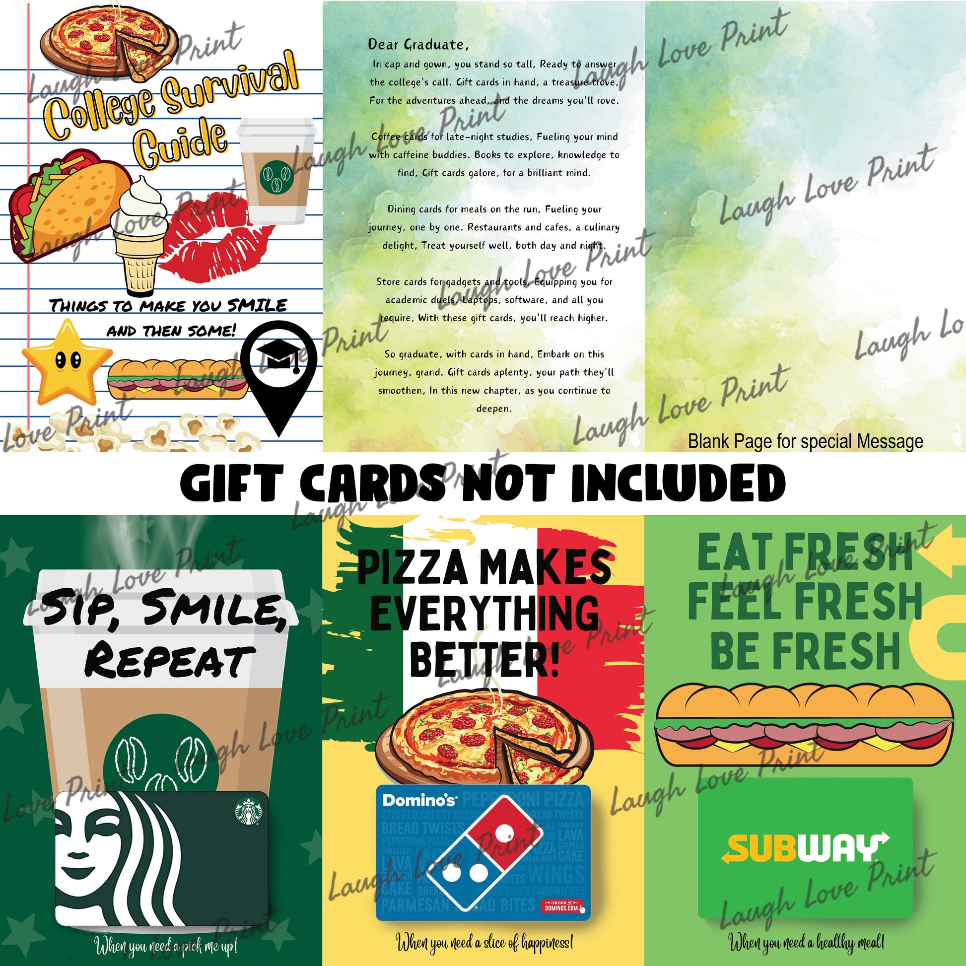 college grad gift coupon book