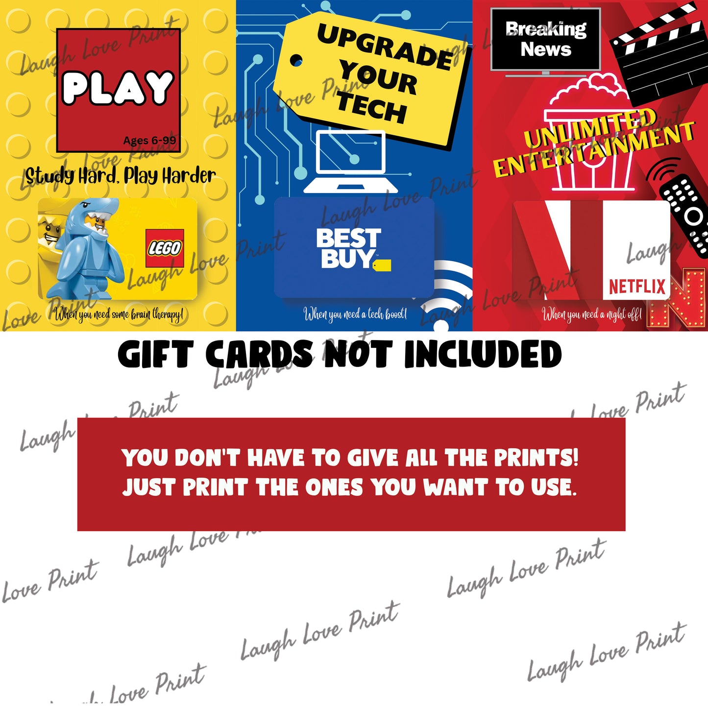 Holiday Gift Card Booklet - Excellent Gift for a Teenager, Husband, Friend... Printable Instant Download Gift - Best Gift Coupon Book