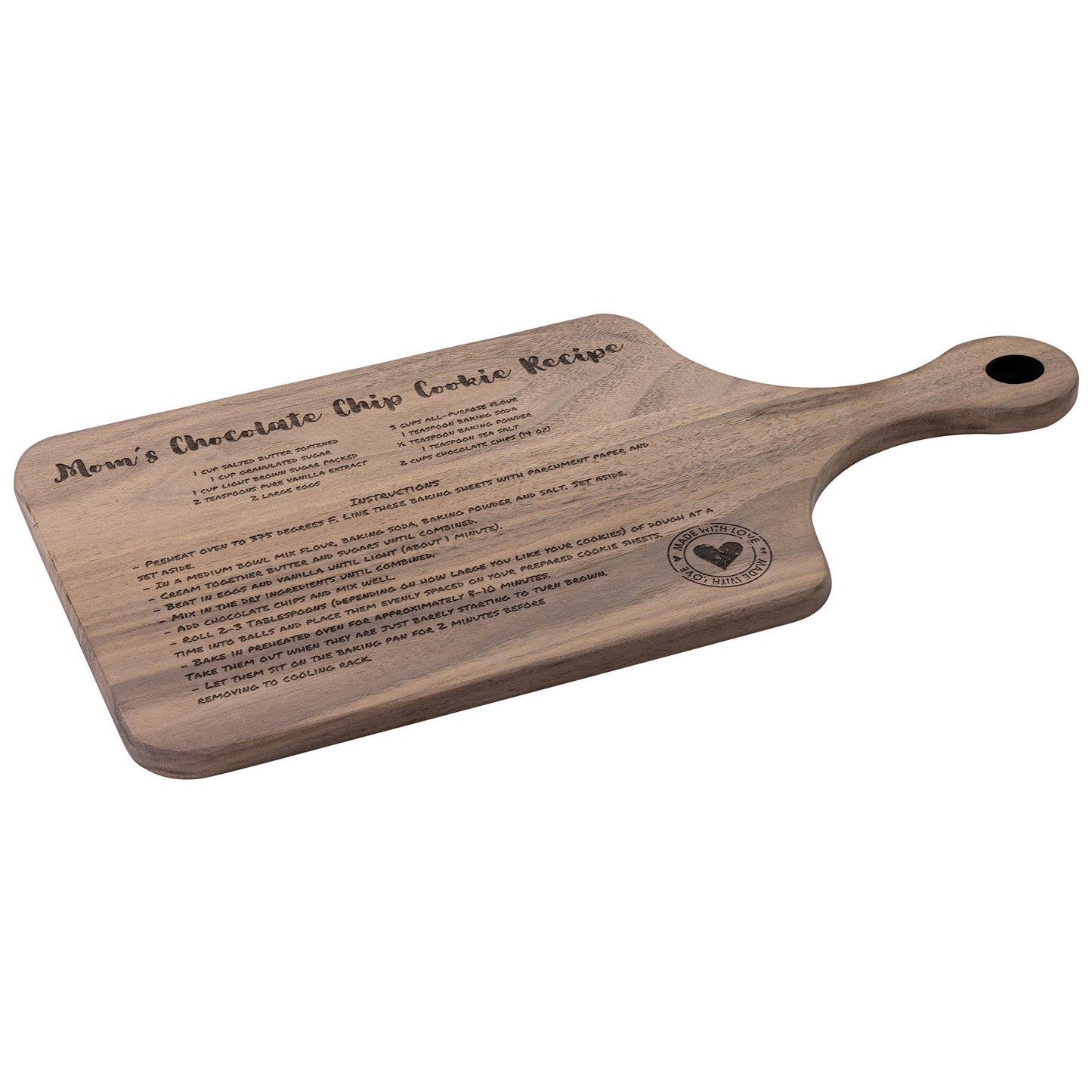 Custom Recipe Wood Cutting Board - Perfect Family Gift