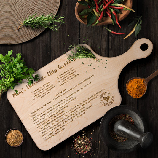 Custom Recipe Wood Cutting Board - Perfect Family Gift