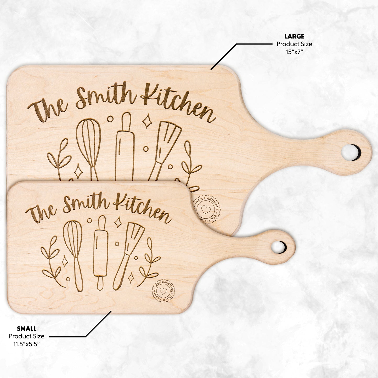 Custom Wood Cutting Board with your family name - Perfect housewarming gift!