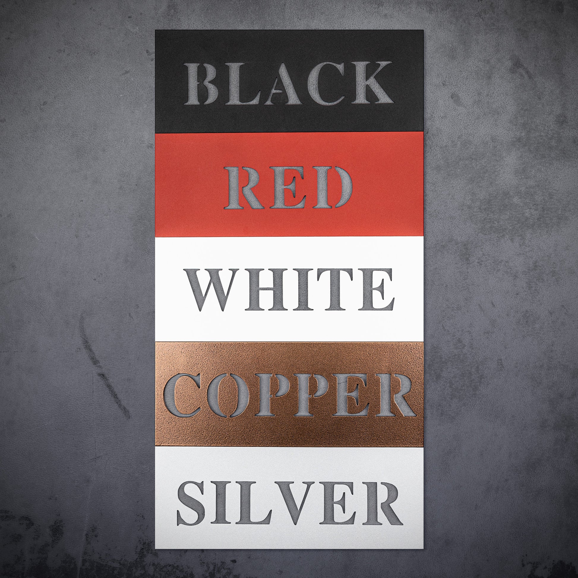 metal wall art colors