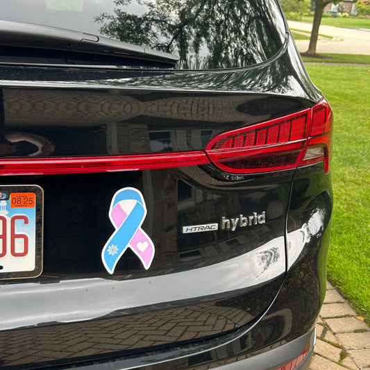 MG + Breast Cancer Car Magnet