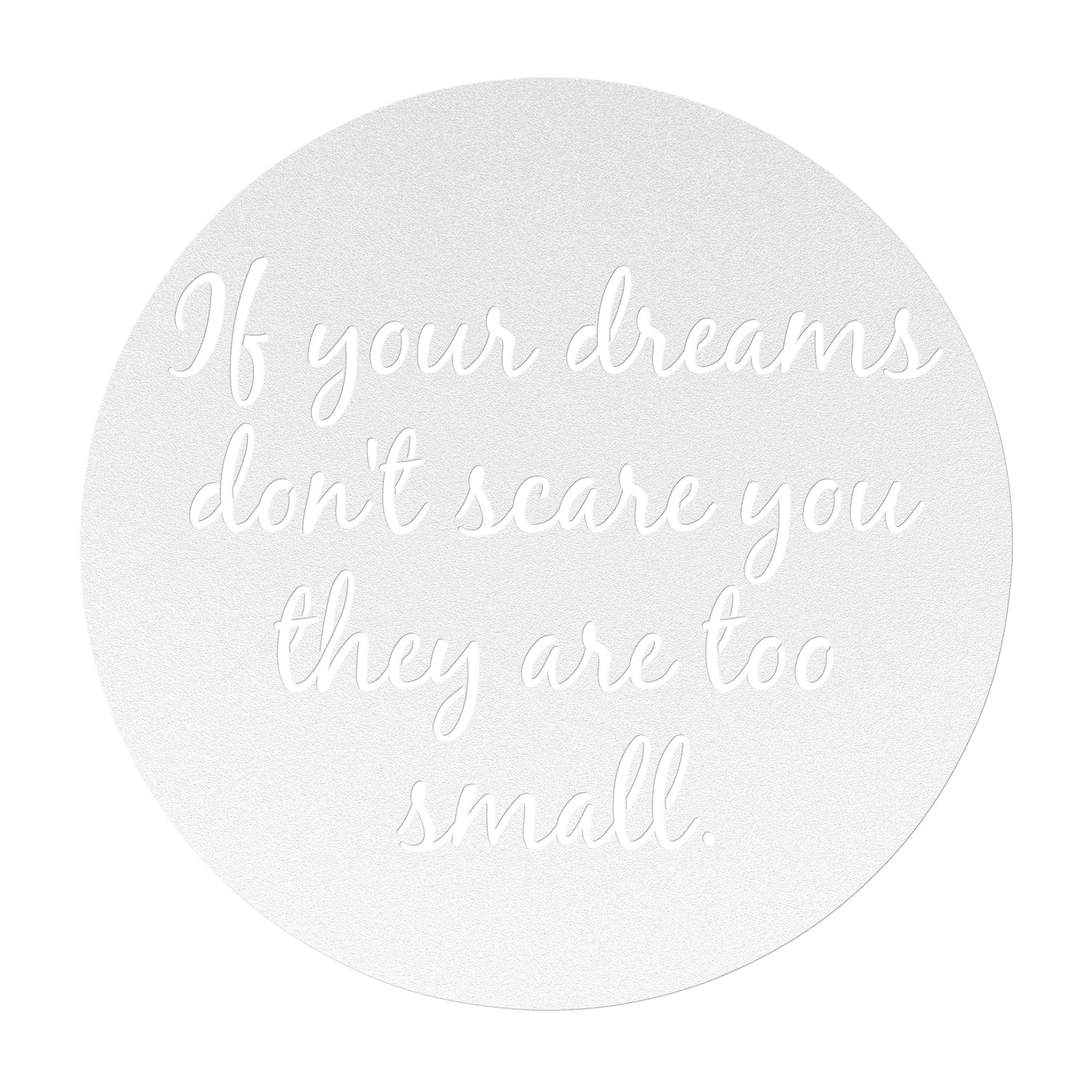 metal art sign dream big