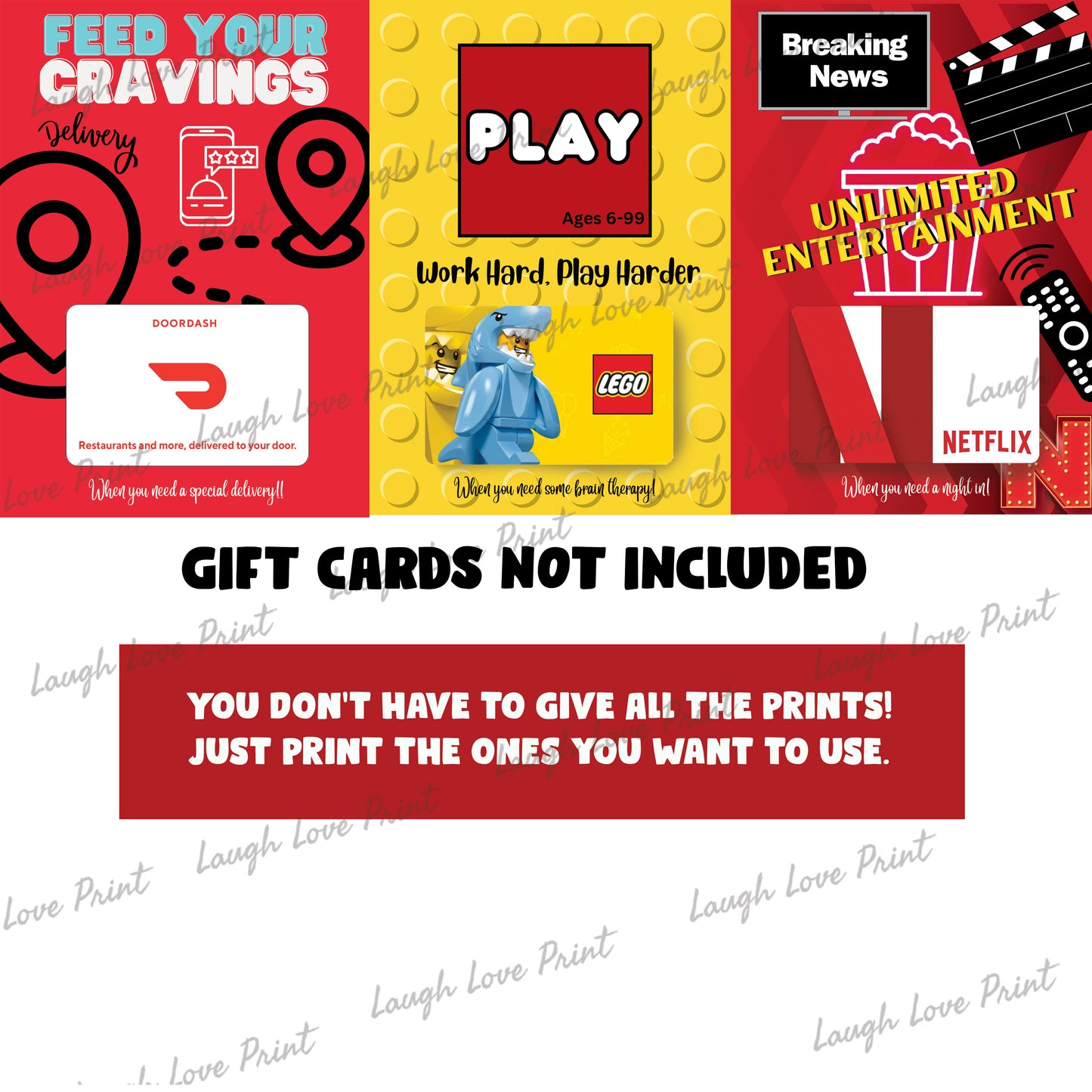 Valentine's Gift Card Booklet - Excellent Gift for a Boyfriend, Husband, Friend... Printable Instant Download Gift - Best Gift Coupon Book