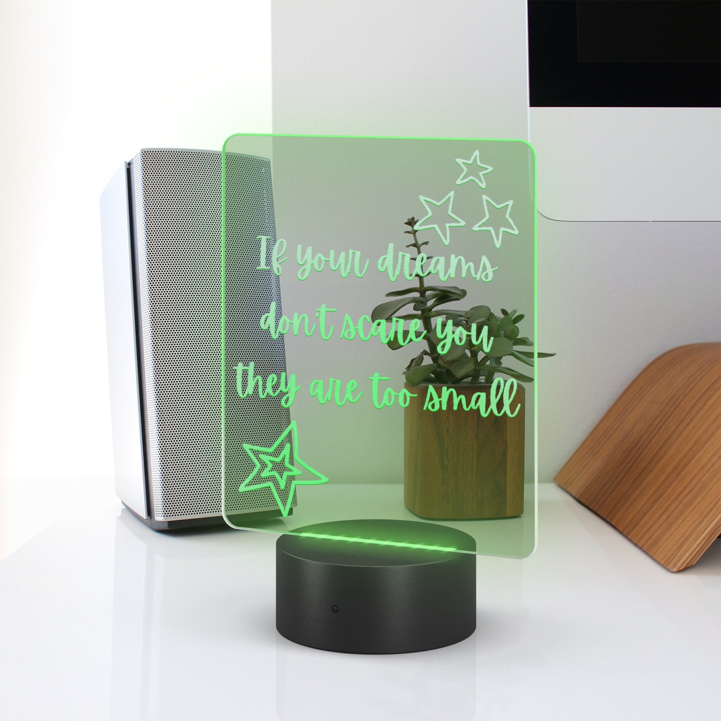 LED Sign - If your dreams don't scare you they are too small - Perfect Nursery, Grad Gift, College Gift ...