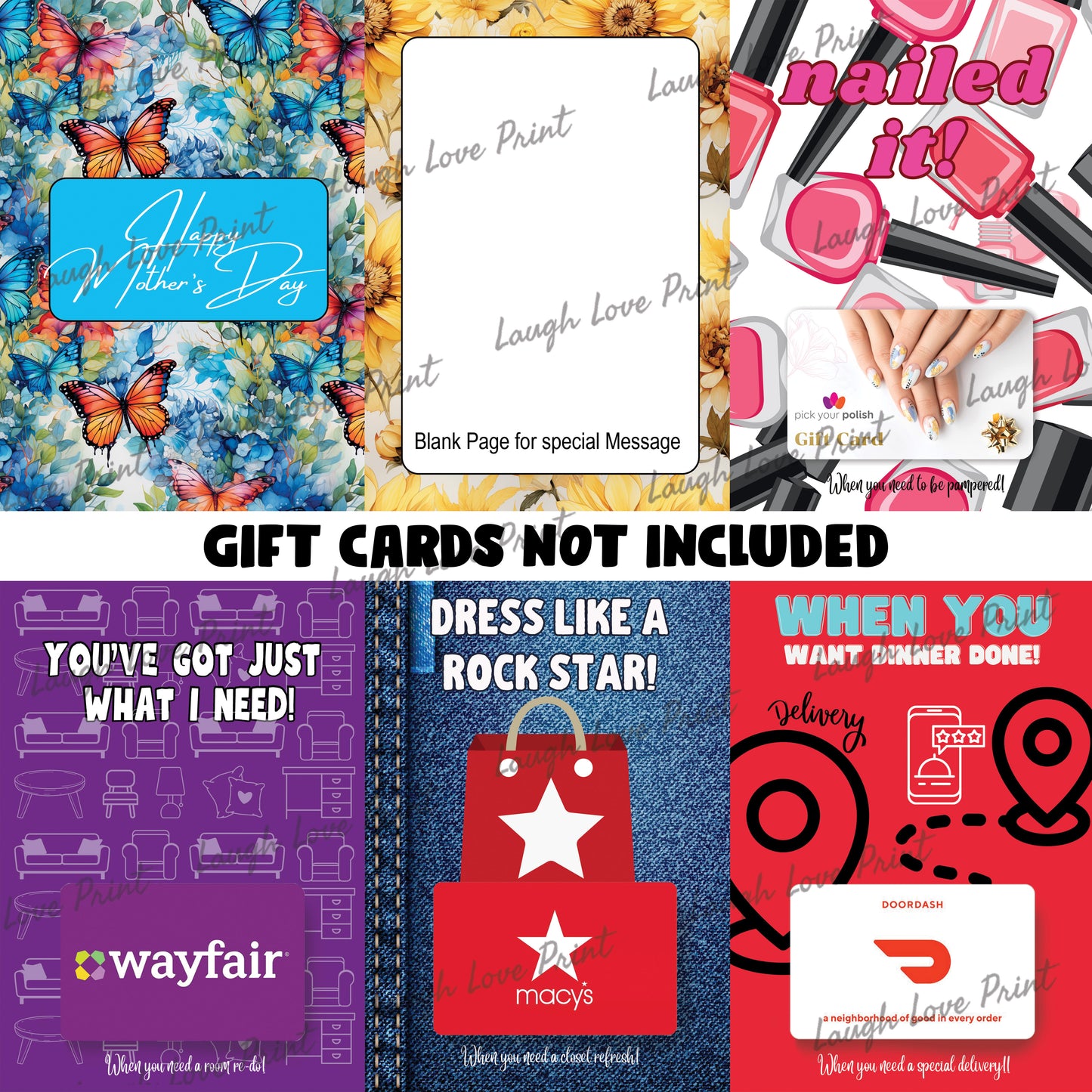Mother's Day Gift Card Booklet - Excellent Gift for Mom - INSTANT Printable Download