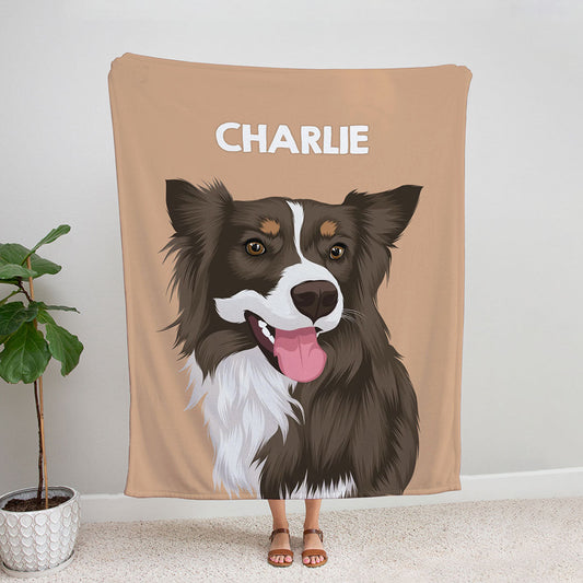Custom Dog Portrait Blanket: Wrap Yourself in Pet Love!