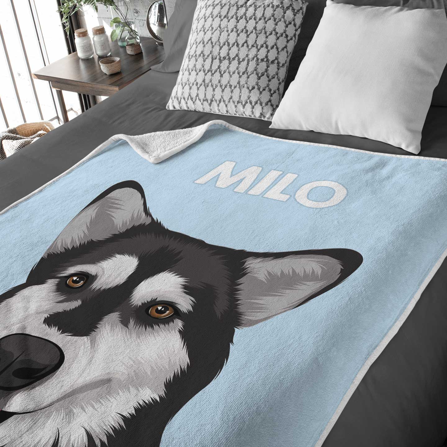 Custom Dog Portrait Blanket: Wrap Yourself in Pet Love!