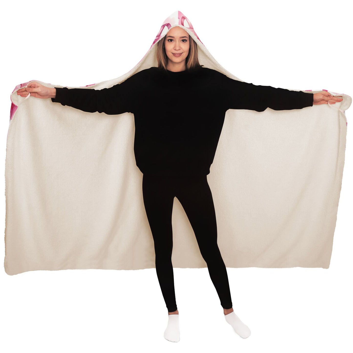 Breast Cancer Awareness I am a Fighter Hooded Blanket - Amazing Gift for someone batteling Breast Cancer