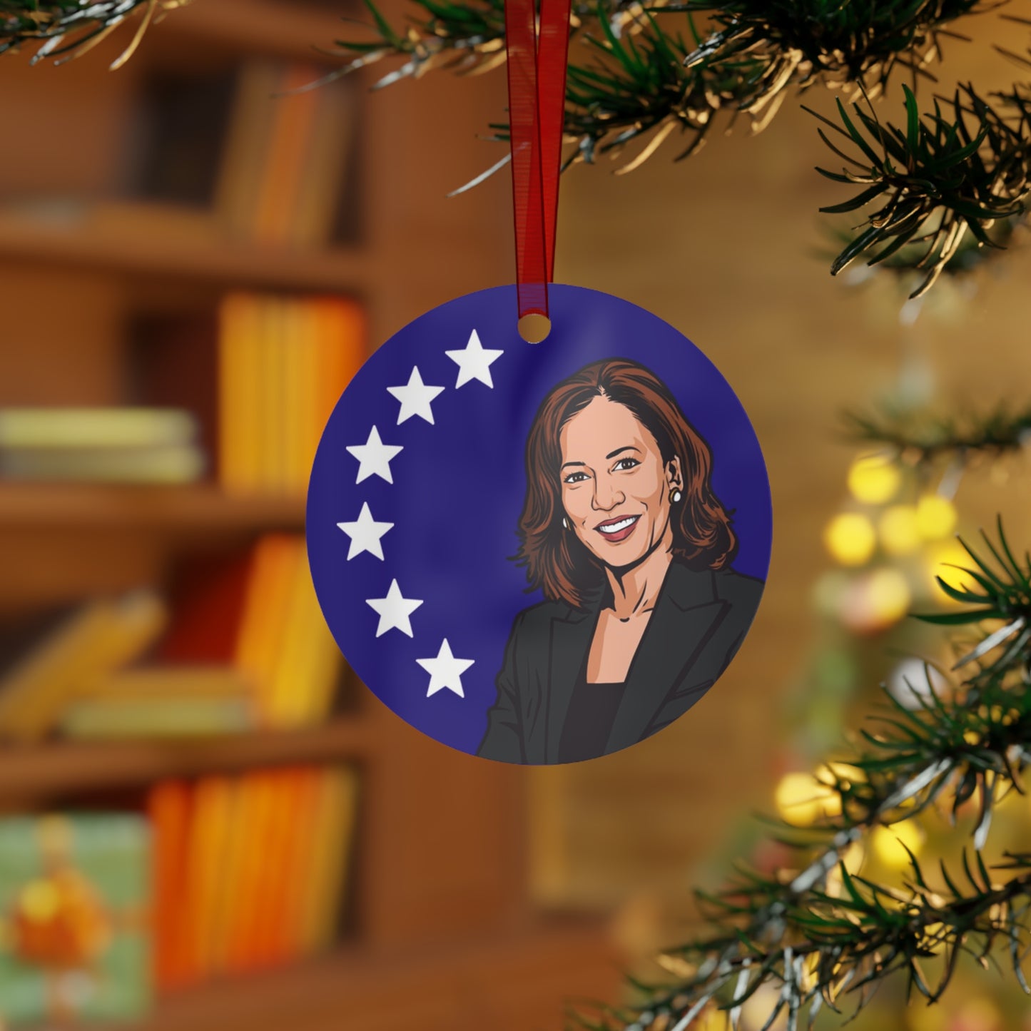 Kamala Harris 2024 - Christmas Metal Ornaments