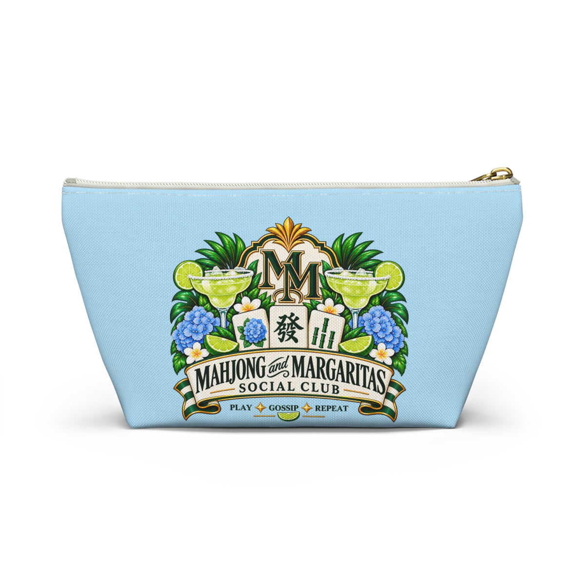 Mahjong & Margaritas Accessory Pouch - Cosmetic Bag