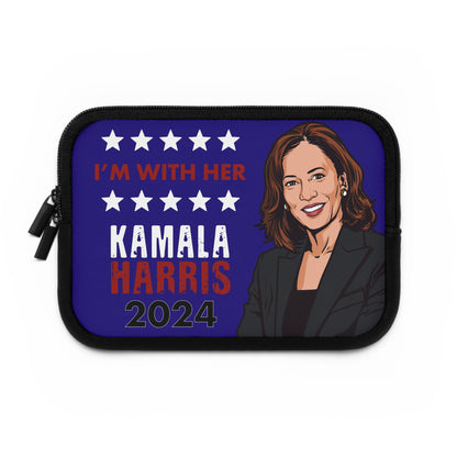 Kamala Harris for President Laptop Sleeve - Harris 2024 - Vote Blue - I'm With Her - Support Harris - Sizes 7 - 17