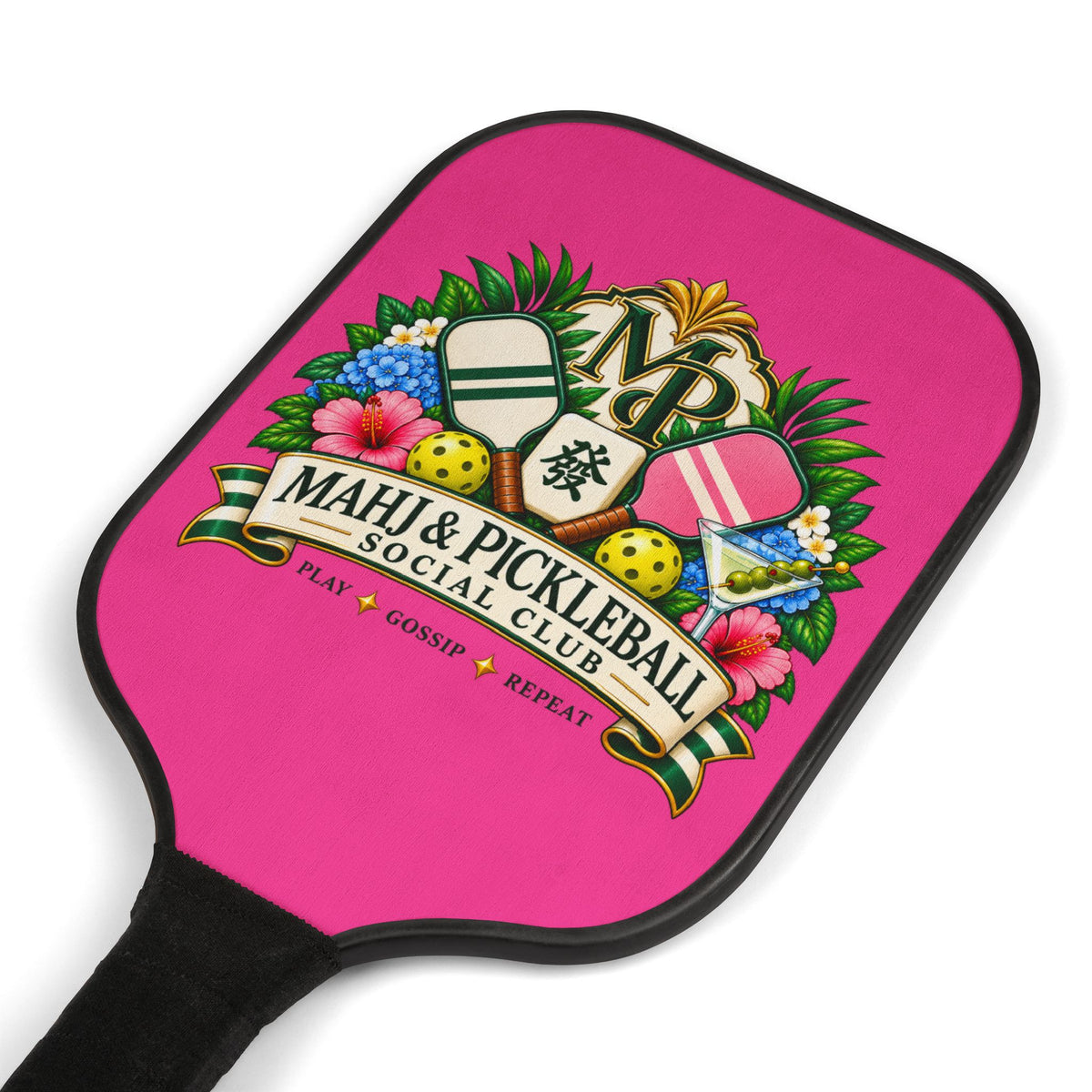 Mahj & Pickleball Social Club Pickleball Paddle Set (2 Paddles + Balls)