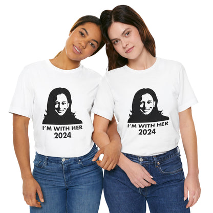 Kamala Harris 2024 I'M WITH HER T-Shirt - Unisex Jersey Short Sleeve Tee