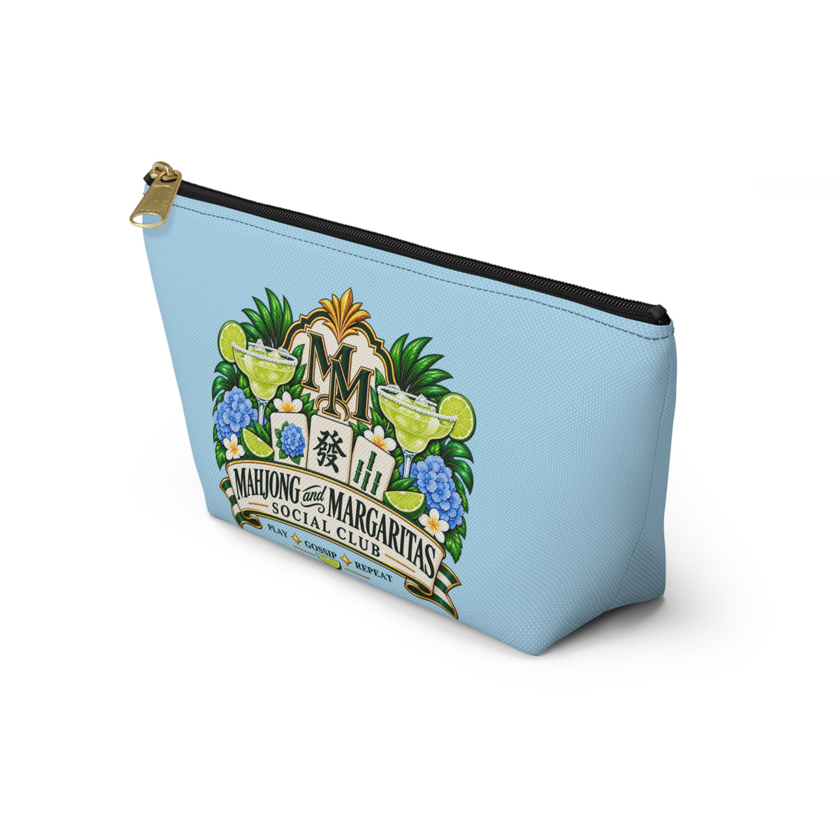 Mahjong & Margaritas Accessory Pouch - Cosmetic Bag