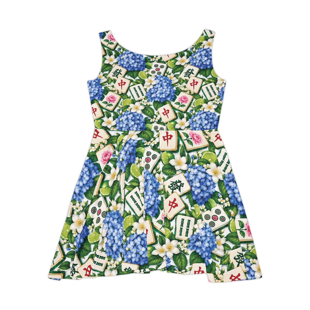 Mahjong & Hydrangeas Dress