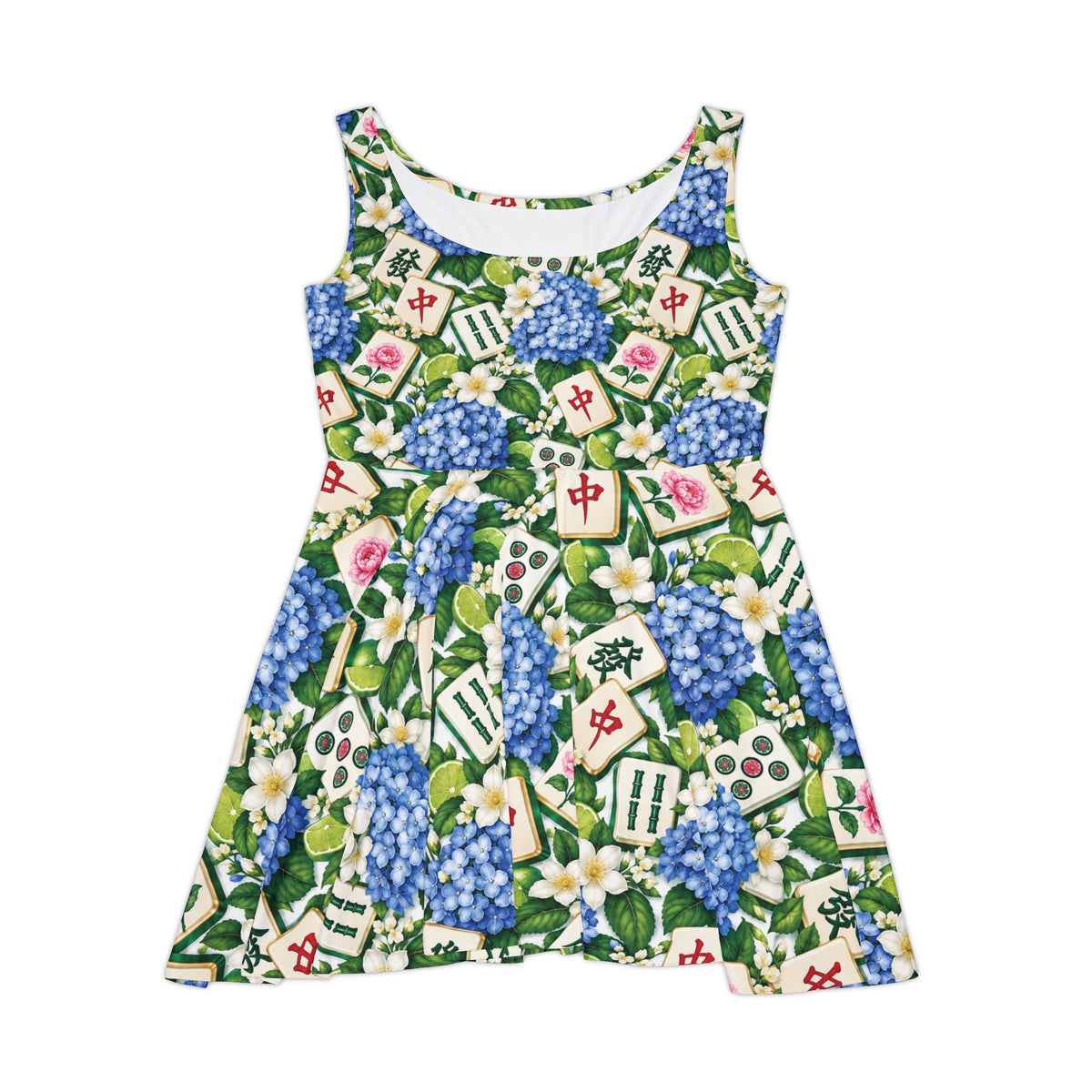 Mahjong & Hydrangeas Dress