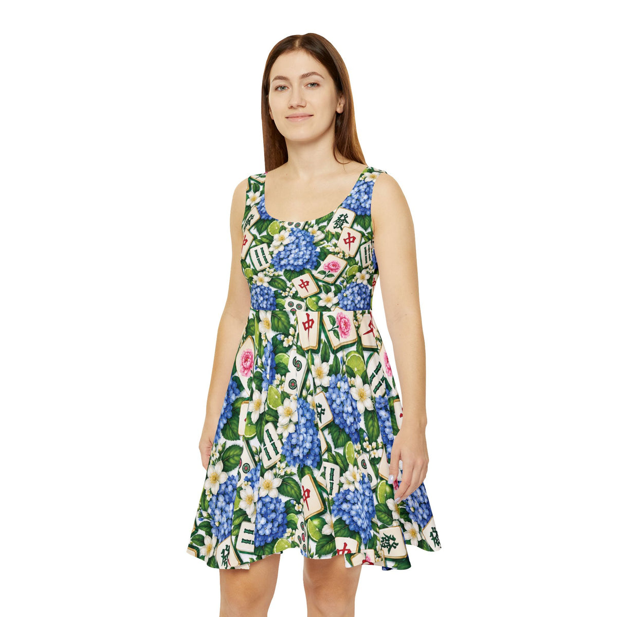 Mahjong & Hydrangeas Dress