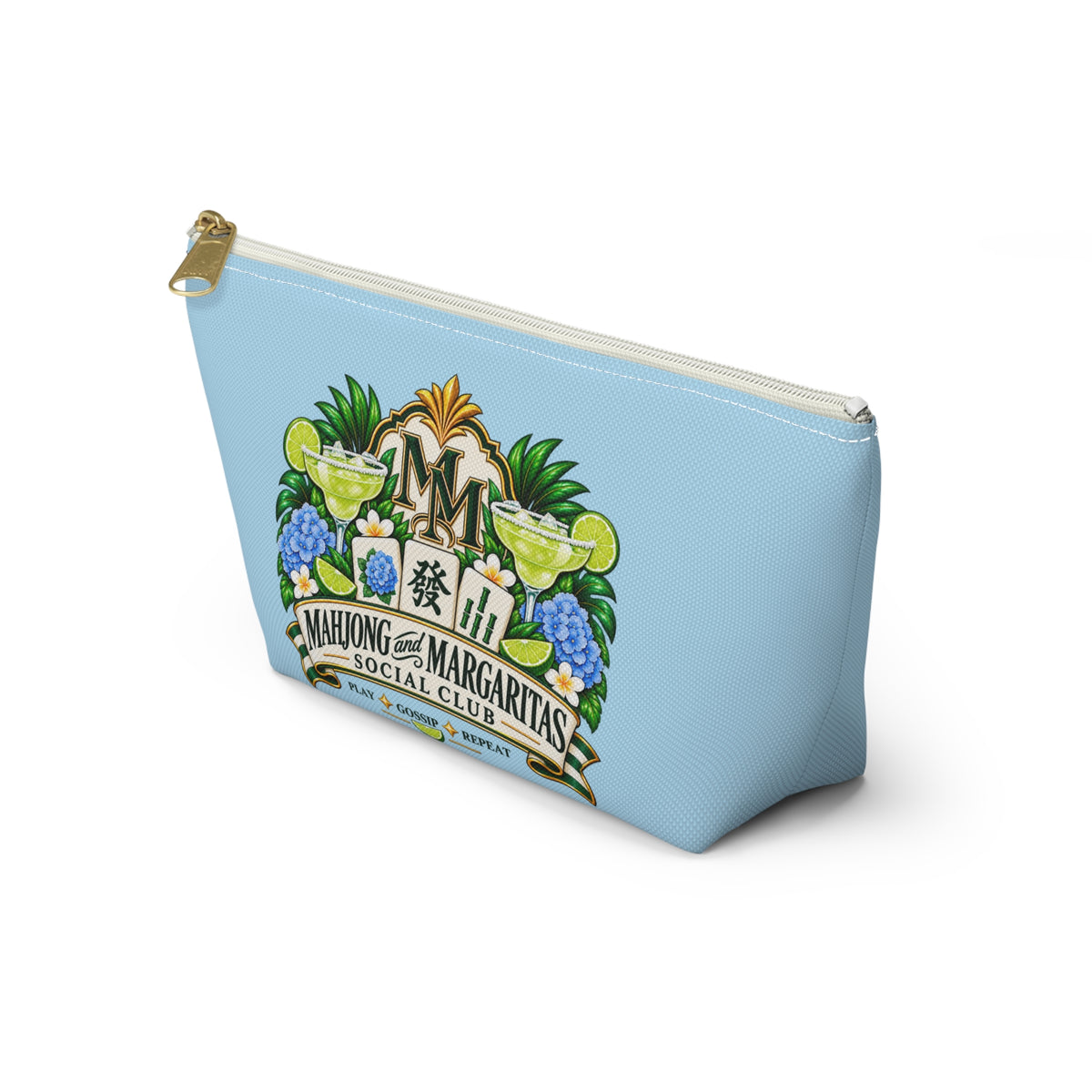 Mahjong & Margaritas Accessory Pouch - Cosmetic Bag