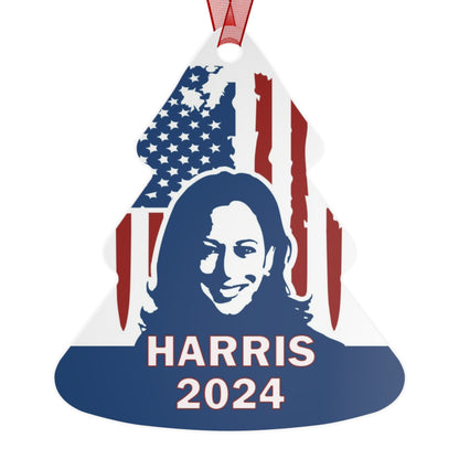 Kamala Harris 2024 - Christmas Metal Ornaments