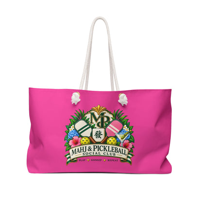 Mahj & Pickleball Social Club Weekender Bag