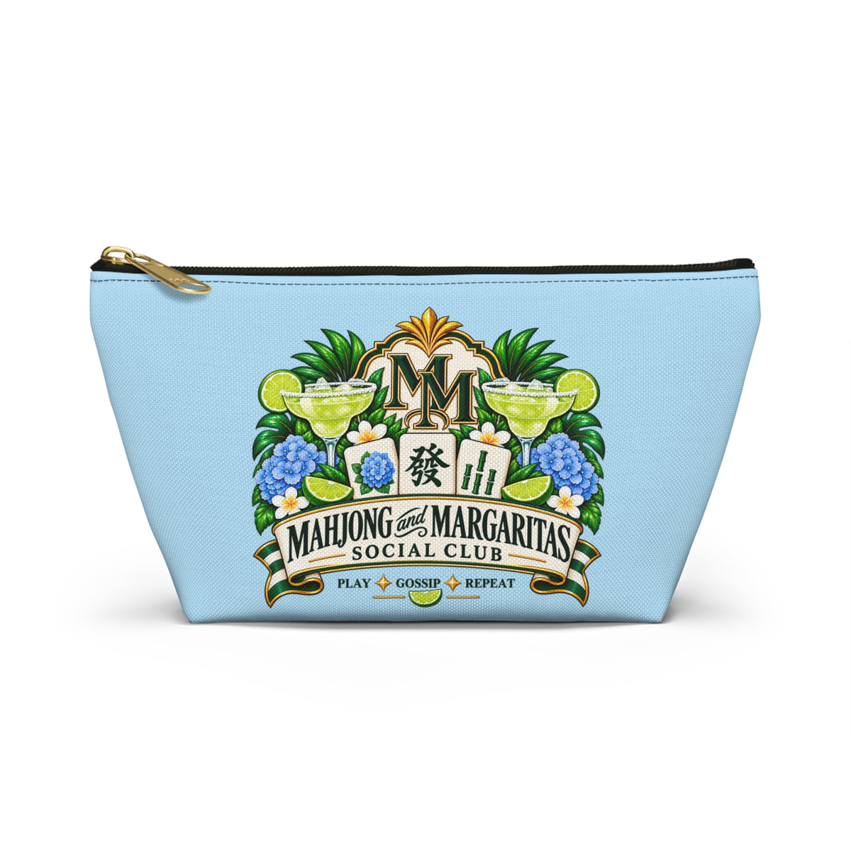 Mahjong & Margaritas Accessory Pouch - Cosmetic Bag