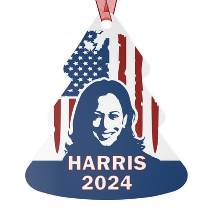 Kamala Harris 2024 - Christmas Metal Ornaments