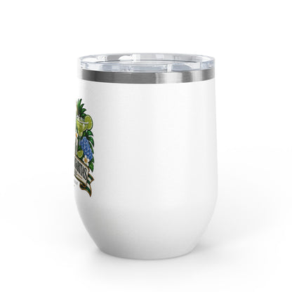 Mahjong & Margaritas Social Club Wine Tumbler – 12oz Insulated Stainless Steel Cup