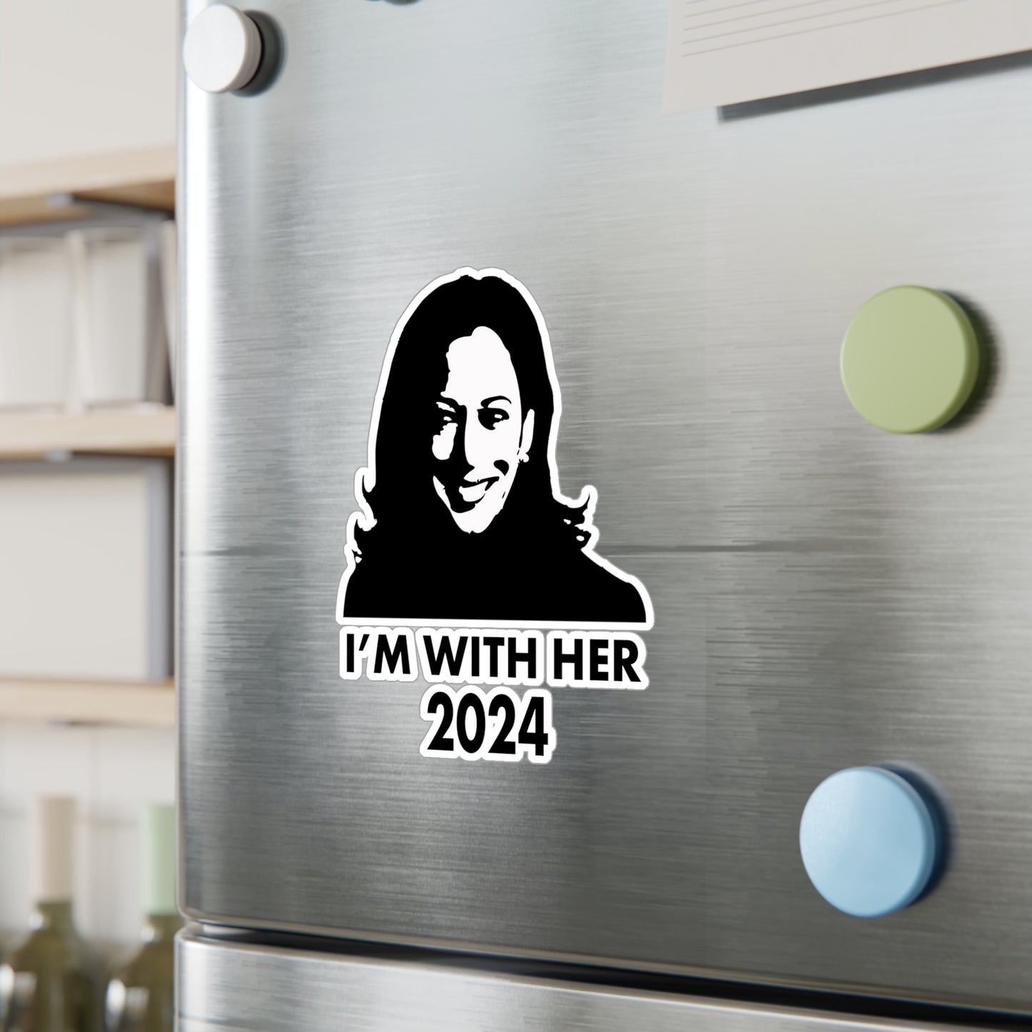 I'M WITH HER Car Decal - Harris for President 2024 - Kiss-Cut Vinyl Decal