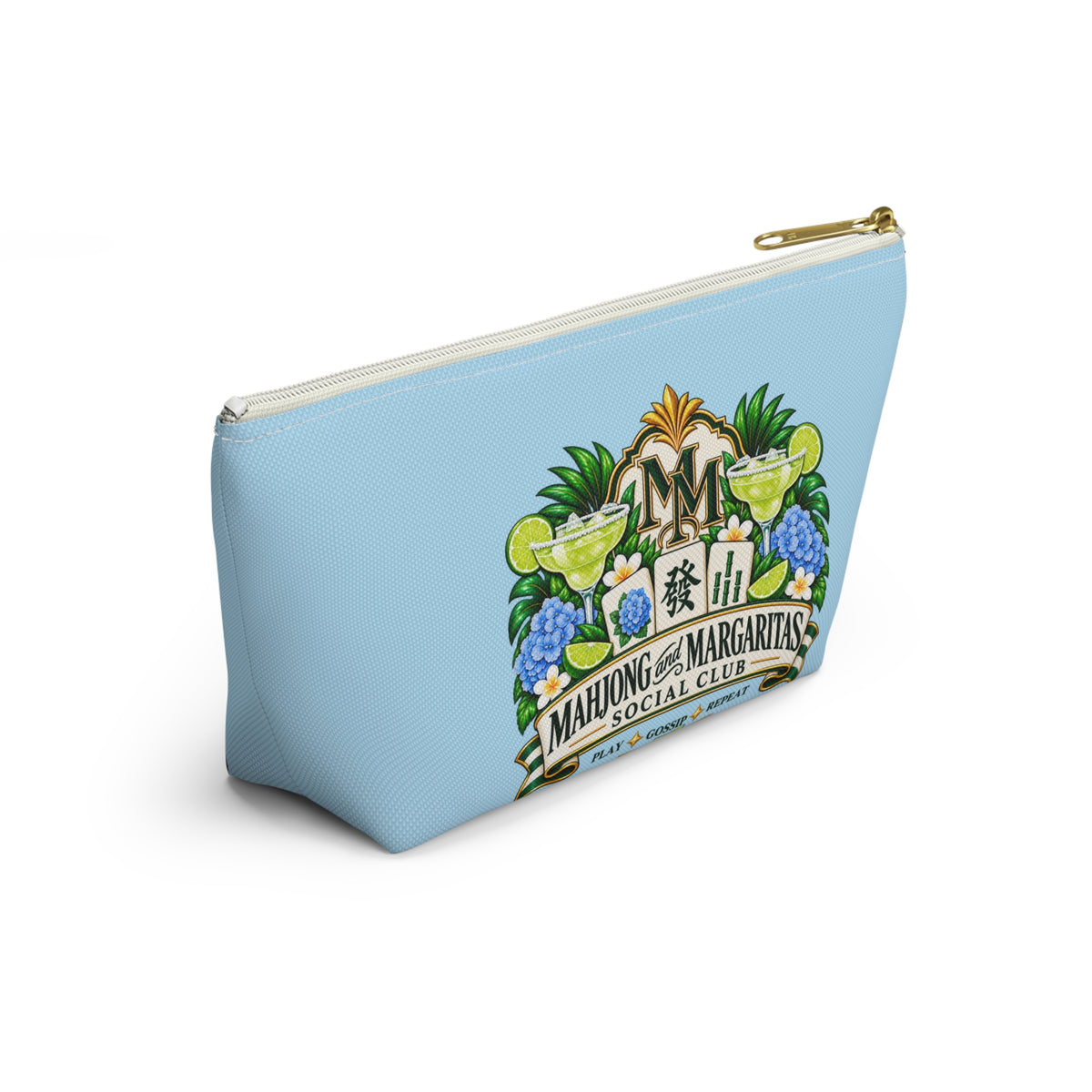 Mahjong & Margaritas Accessory Pouch - Cosmetic Bag