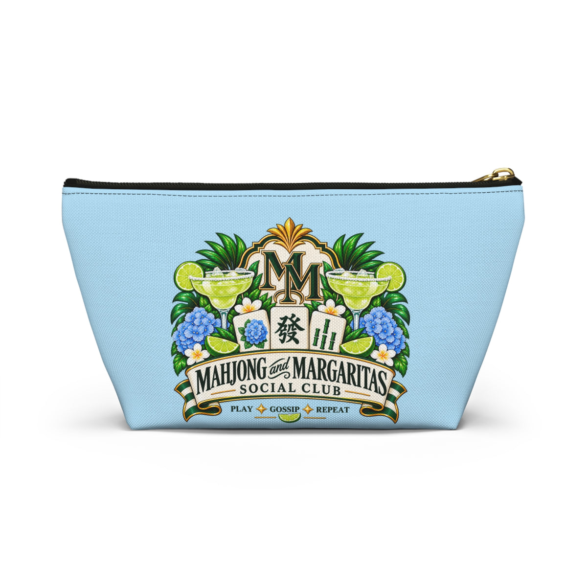 Mahjong & Margaritas Accessory Pouch - Cosmetic Bag