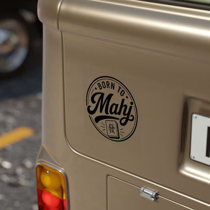 Mahjong Sticker - "Born to Mahj" Outdoor Waterproof Vinyl Sticker