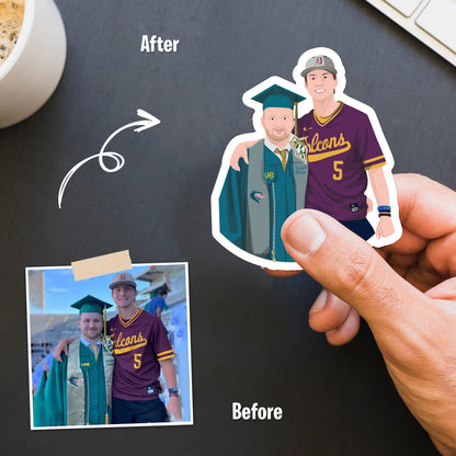 Custom Graduation Photo Stickers - Upload your photo