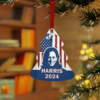 Kamala Harris 2024 - Christmas Metal Ornaments