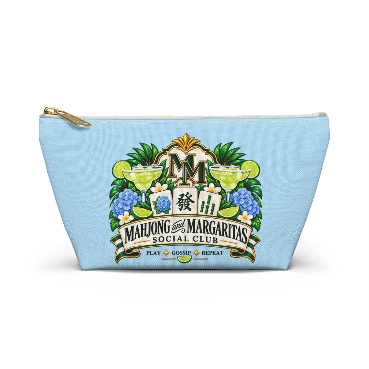 Mahjong & Margaritas Accessory Pouch - Cosmetic Bag