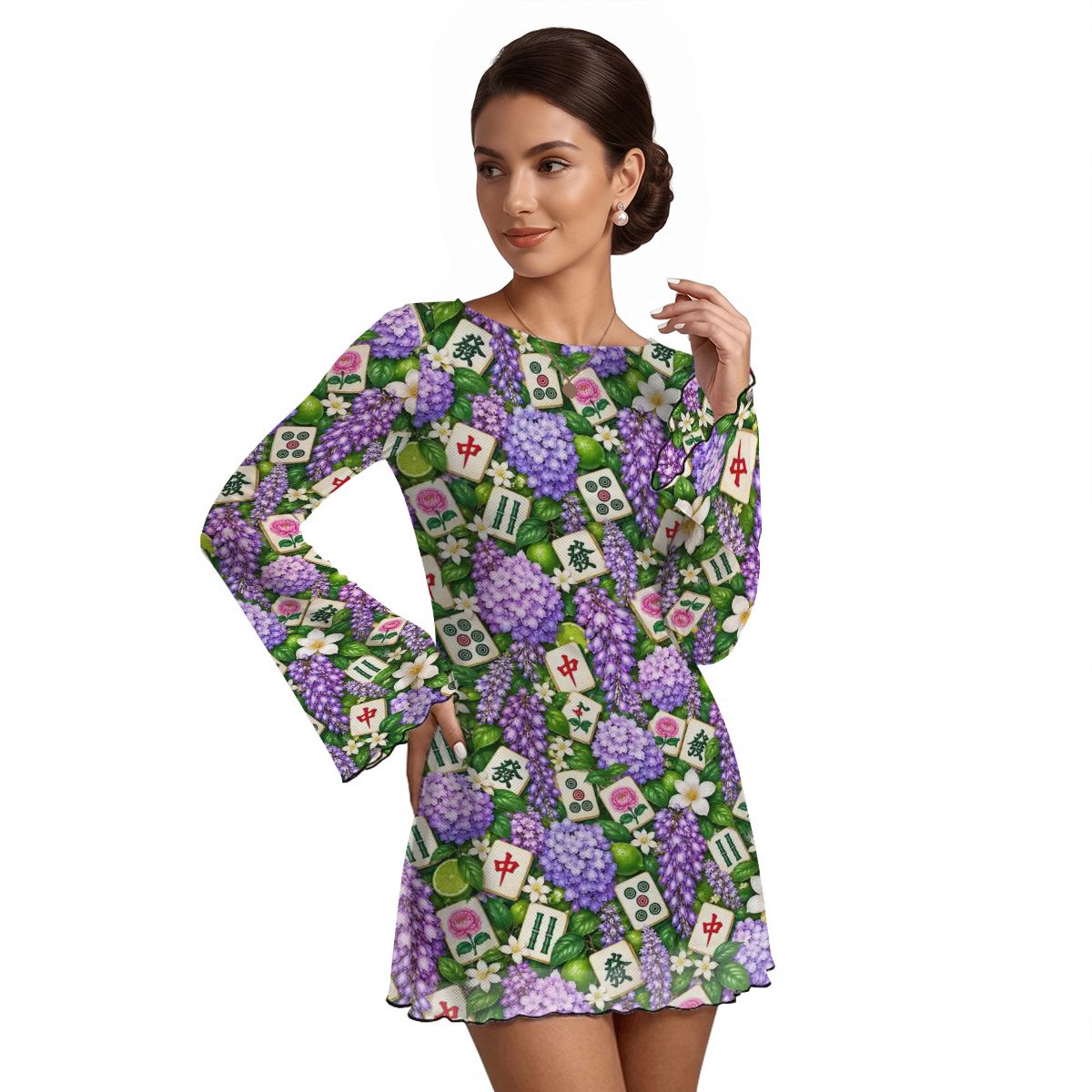 Mahjong Mesh Mini Party Dress - Wow at your next Game Night