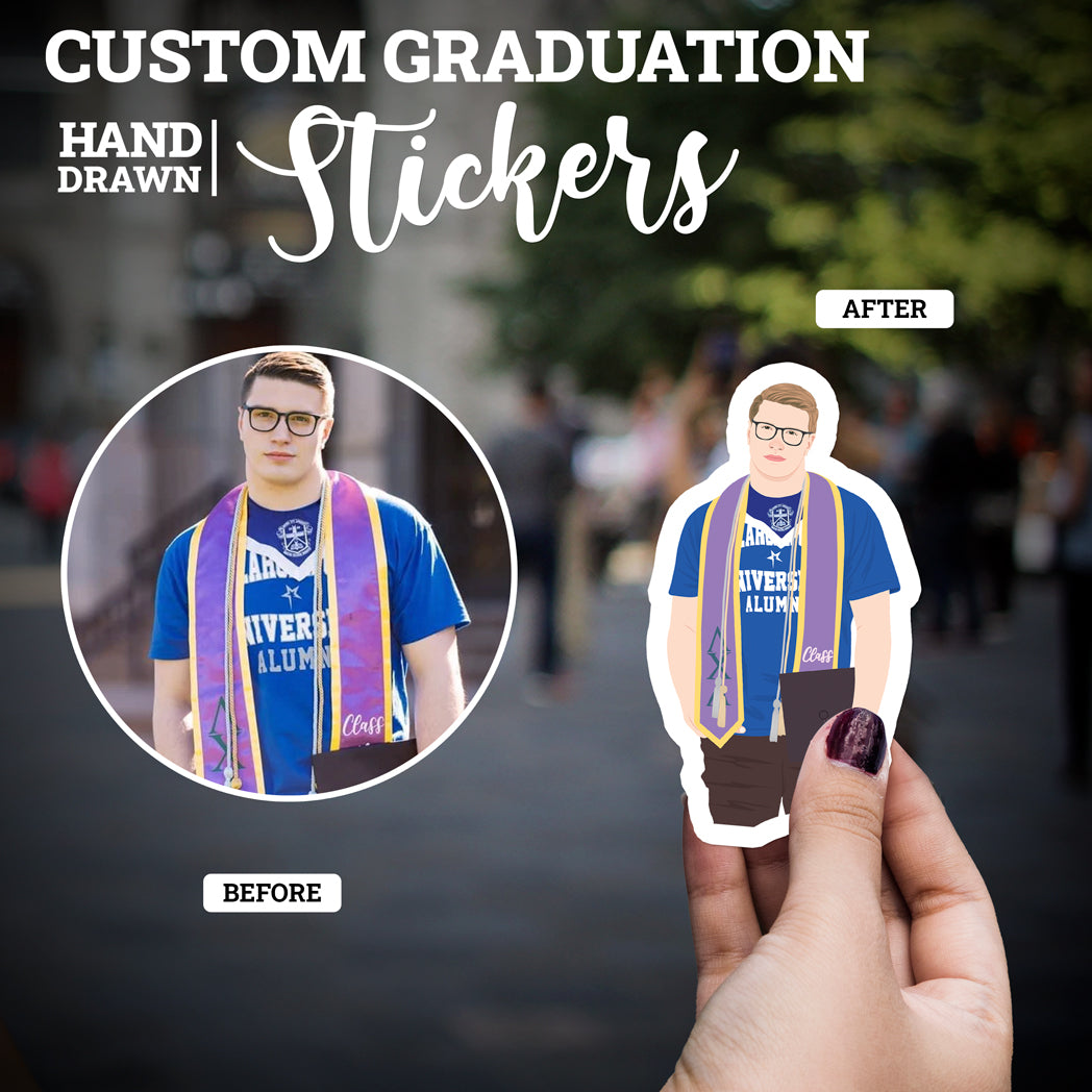 Custom Graduation Photo Stickers - Upload your photo