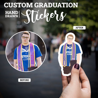 Custom Graduation Photo Stickers - Upload your photo