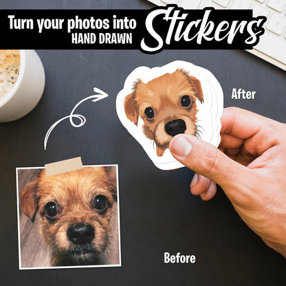 Personalized Dog Face Stickers - Upload your Dog photo