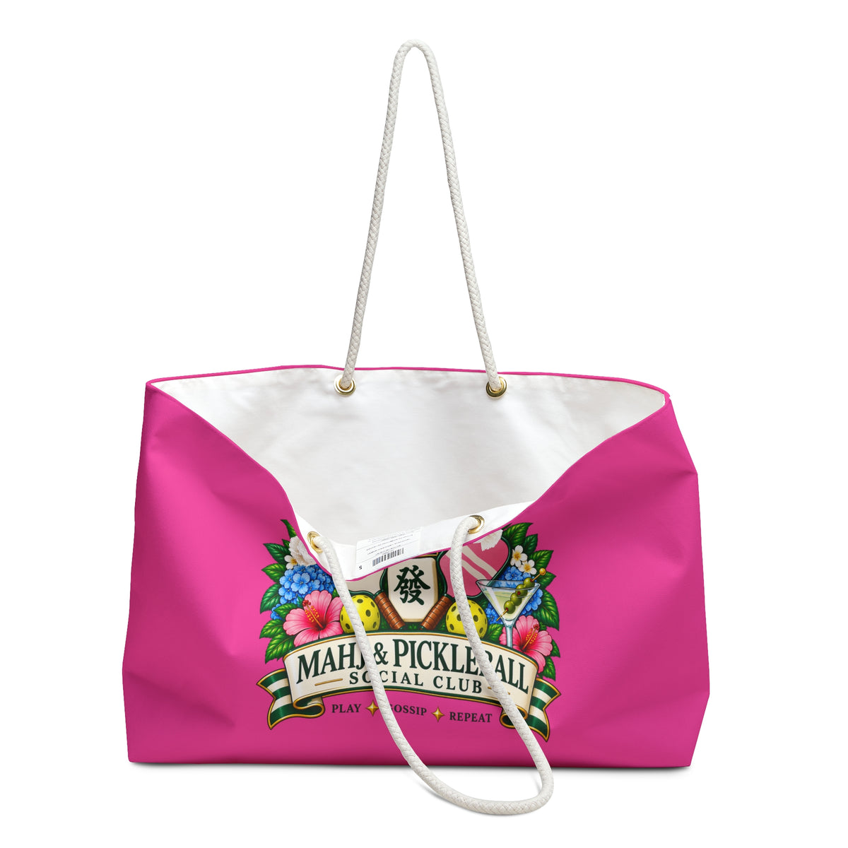 Mahj & Pickleball Social Club Weekender Bag