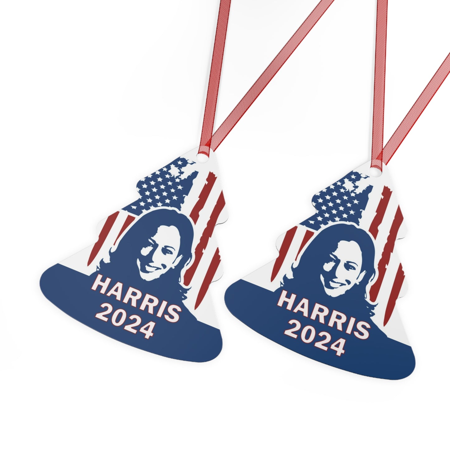 Kamala Harris 2024 - Christmas Metal Ornaments